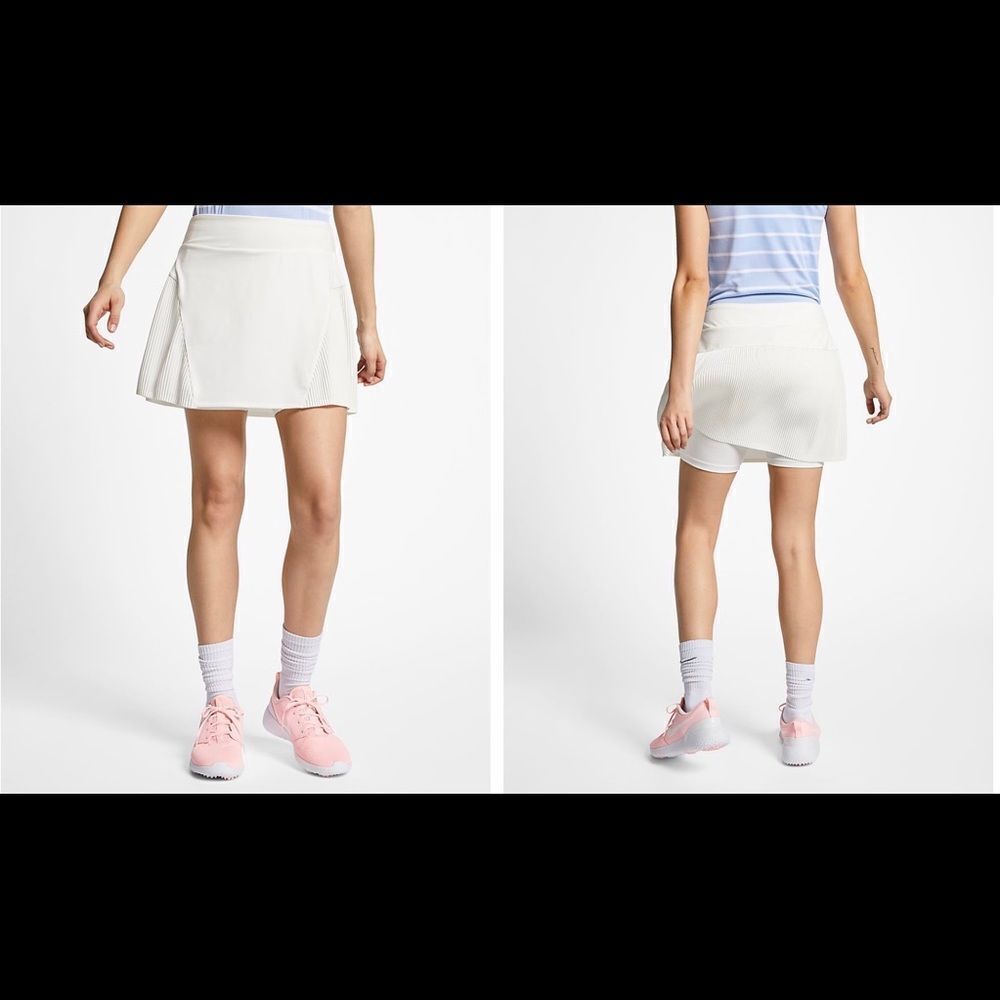 Nike Dri Fit white golf/tennis pleated skirt L
